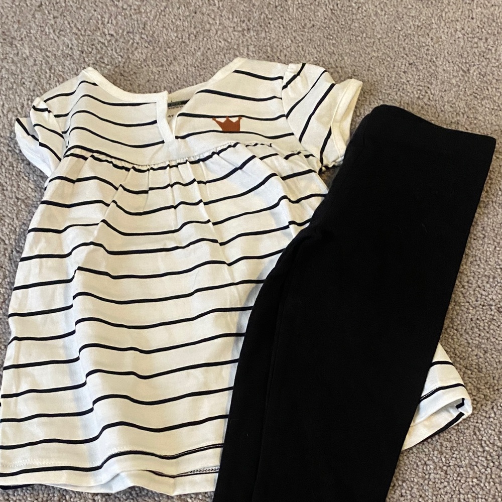 Striped White and Black Kids Shirt